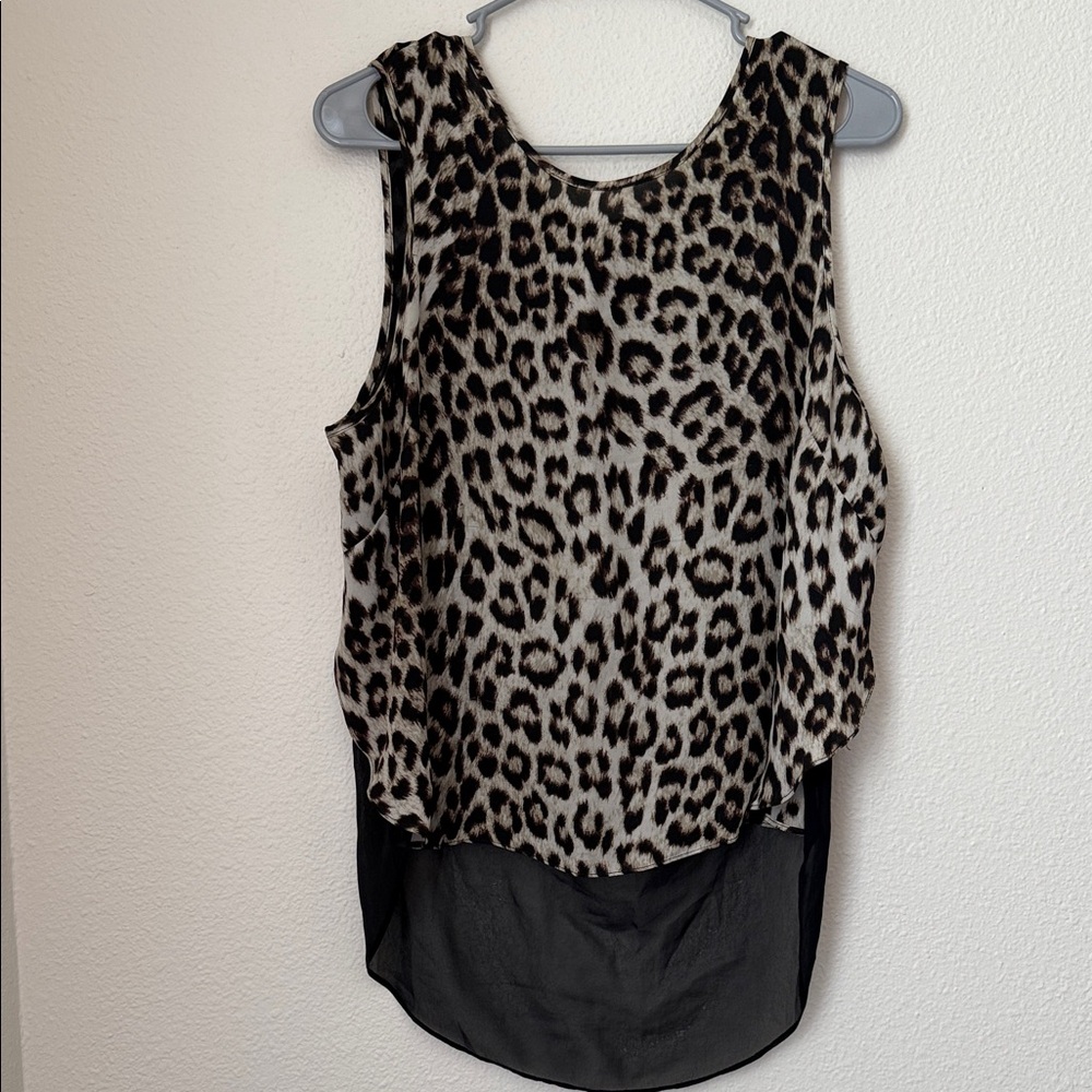 Rag & Bone Leopard Print Fleet Silk Tank